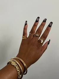 Image 3 of Vintage Gold Nugget Gemstone Ring 