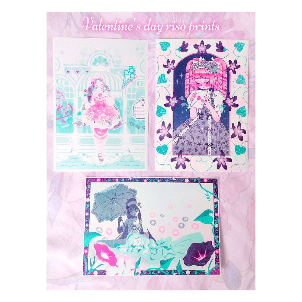 Image of [LIMITED EDITION] Valentine's day riso print bundle ♥