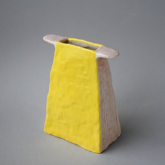 Image of Yellow Square Vase