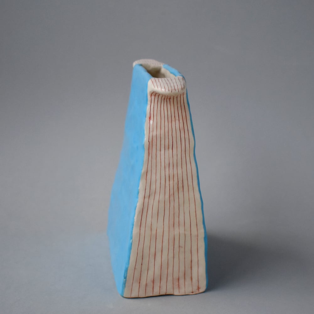 Image of Blue Geometric Vase