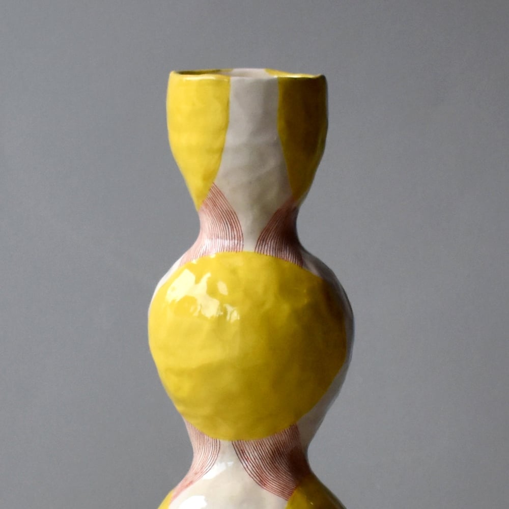 Image of Yellow Dot Pod Vase