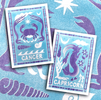 Image 1 of Zodiac Prints (Cancer, Capricorn, Aries and Libra)