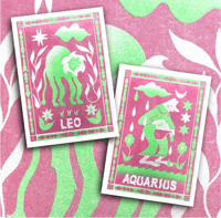 Image 1 of Zodiac Prints (Leo, Aquarius, Scorpio and Taurus)