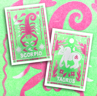 Image 2 of Zodiac Prints (Leo, Aquarius, Scorpio and Taurus)