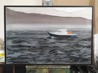 Image 2 of Boat in a Storm (Isle of Harris) - Framed Original
