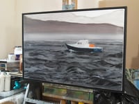 Image 3 of Boat in a Storm (Isle of Harris) - Framed Original