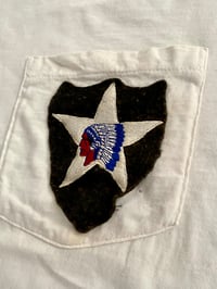 Image 5 of VINTAGE T-SHIRT WITH 2nd INFANTRY DIVISION PATCH