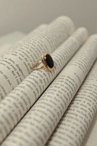 Image 2 of Vintage Black Stone Ring 