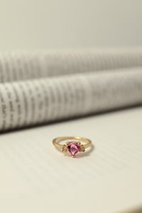 Image 1 of Vintage Pink Heart Ring 