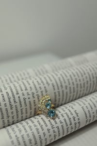 Image 2 of Vintage Sky Blue Gemstone Ring 