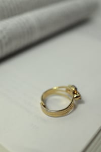 Image 3 of Vintage Blue & Clear Gemstone Ring 