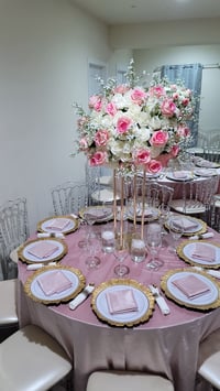 Image 1 of 60 cm Pink and white  flower Centerpiece 
