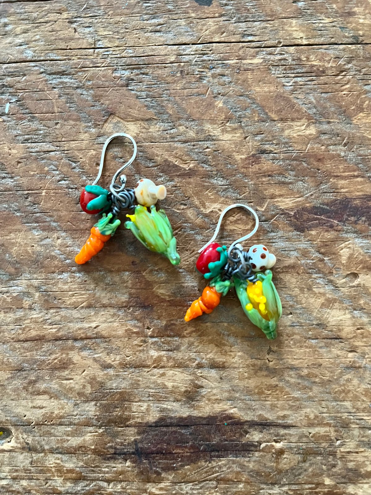 Image of Veggie cluster earrings