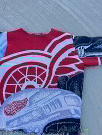 Image 2 of CUSTOM WOVEN DETRIOT RED WINGS CREWNECK 