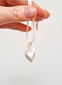 Image 3 of Porcelain pebble necklace for anxiety 