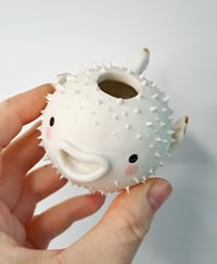 Image 6 of Porcelain pufferfish vase