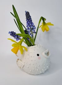 Image 5 of Porcelain pufferfish vase