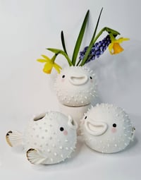 Image 2 of Porcelain pufferfish vase