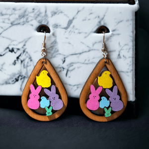 Image of Wooden Peeps Earrings