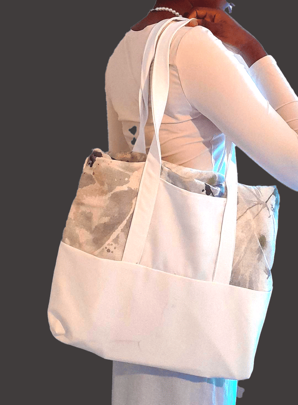 Image of Chic canvas fusion tote bag 