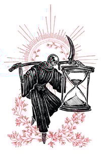 Image 2 of LIMITED EDITION RUN OF 20, "Racing the Clock" 12"x18" Watercolor Paper Art Print