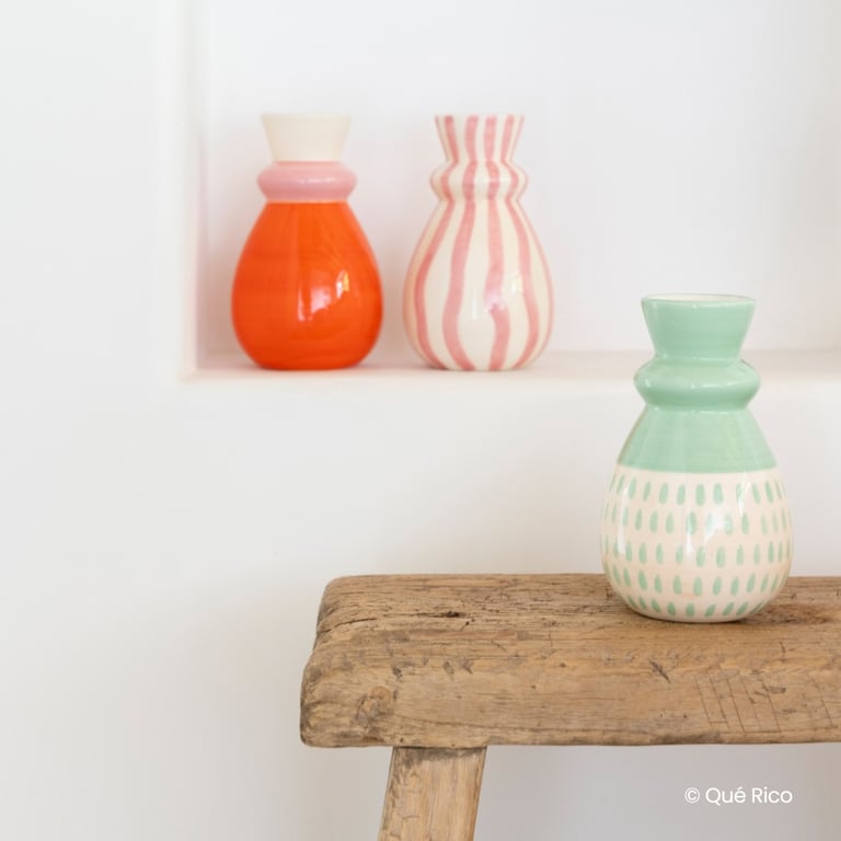 VASE CAROLINA (ROSE OU BLEU), QUÉ RICO Image 3