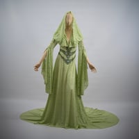 Image 1 of Green elven fantasy fairy wedding dress