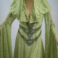 Image 2 of Green elven fantasy fairy wedding dress