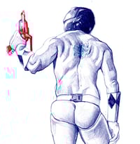 Image 2 of Blue Power Ranger Backside