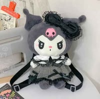 Image 4 of Sanrio Plush Bag Kawaii Kuromi Backpack