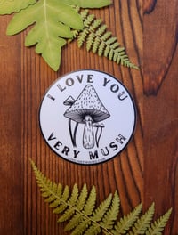 I Love You Very Mush (b&w) Sticker 