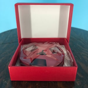 Image of Burlington Recording 1/4" x 2.5" Heavy Duty RED Trident Metal Reel in Red Box -3 Windage Hole