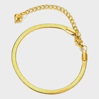 Image 3 of Gold Dainty Herringbone Bracelets
