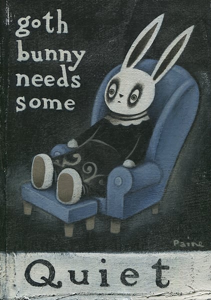 Image of Goth Bunny Needs Some Quiet
