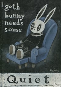 Goth Bunny Needs Some Quiet