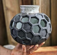 Image 1 of Dark Matter Geometric Moon Vase