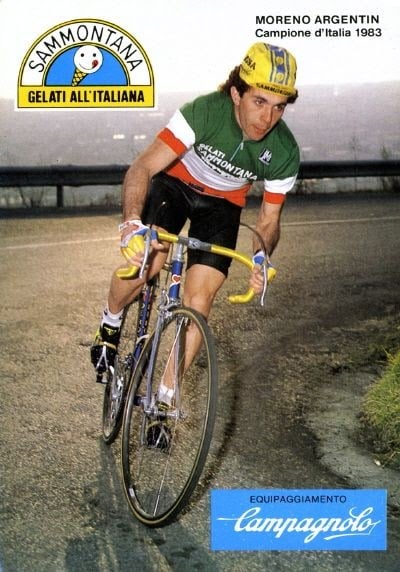 Moreno Argentin - 1983/1984 - Italian national champion's jersey - Sammontana Campagnolo