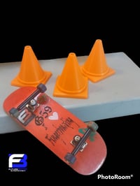 Image 1 of 1/8 Scale Traffic Cones for Fingerboarding or miniatures (pack of 3)