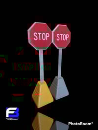 Image 1 of Stop sign for fingerboarding or diorama 1/8 scale.