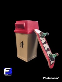 Image 1 of Miniature Park trash bin (municipal edition) 1:8 scale for fingerboards and dollhouse