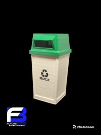 Image 2 of Miniature Park trash bin (municipal edition) 1:8 scale for fingerboards and dollhouse