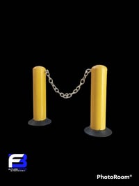 Image 2 of Miniature Chain Barrier for Fingerboarding or dollhouse. 1/8 scale.