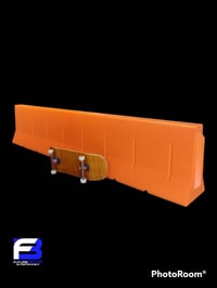 Image 3 of Fingerboard jersey barrier with connectors. Construction edition