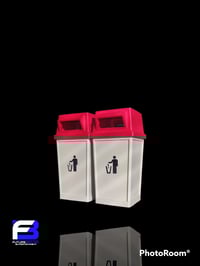 Image 4 of Miniature Park trash bin (municipal edition) 1:8 scale for fingerboards and dollhouse