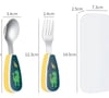 Kids Travel Cutlery Set  Spoon and Fork with Case Dino