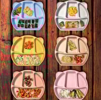 Image 1 of Suction Silicone Bento Plate 7 colours