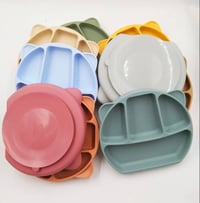 Image 2 of Suction Silicone Bento Plate 7 colours