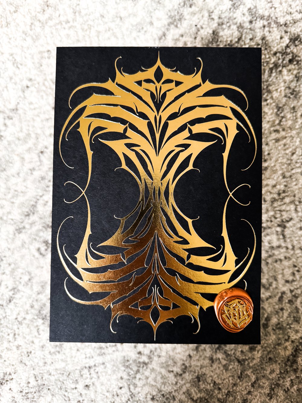{Ornamental} Gold A5 Print