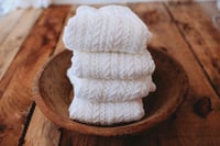 Image 3 of Ivory Plait Knit Blanket 