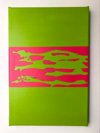 Image 1 of Green & Fuchsia